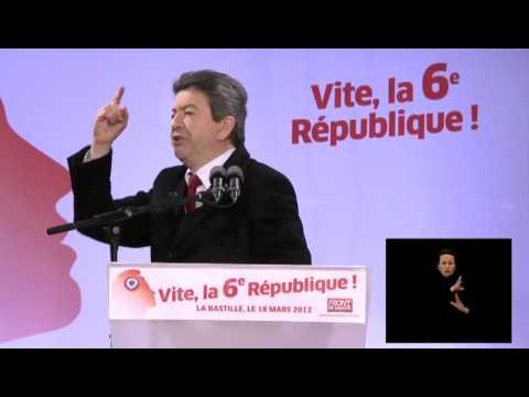 Discours de Jean-Luc Mélenchon à Bastille le 18 Mars 2012