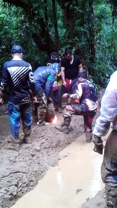 Muddy Flat Tire Fire Fail