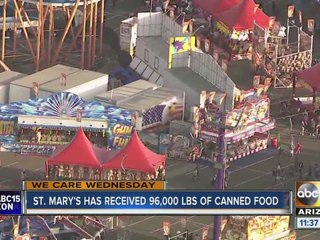 The Arizona State Fair has received almost 100k lbs. of canned food!
