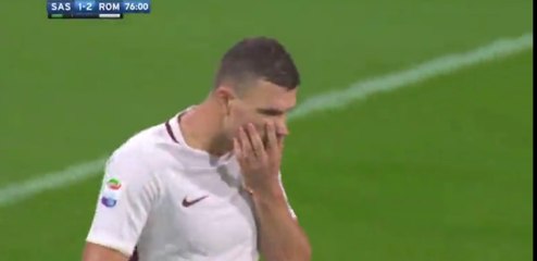 Edin Dzeko Goal Sassuolo 1-2 Roma 26-10-2016