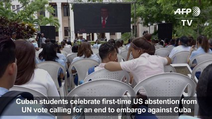 US abstains for first time in UN vote against Cuba embargo