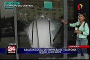 San Borja: a combazos roban local de empresa de telefonía
