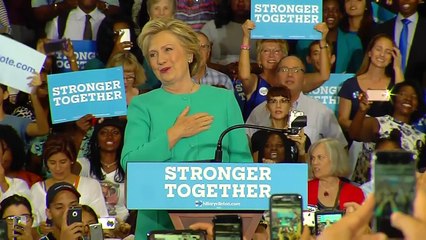 Hillary Clinton campaigns in Florida on her 69th birthday