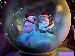 Le Père Noël et le bonhomme de neige