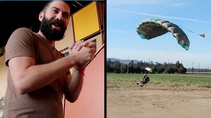 YouTubers 'Tip' Waiter A Crazy Skydive Adventure