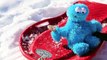 Cookie Monster Driving a Sled Crashing Falling Cookie Monster Sledding Too Icy for Cozy Coupe