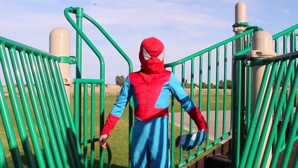 New Little Spiderman Vs Captain America & Batman - Real Life Superhero Battle!