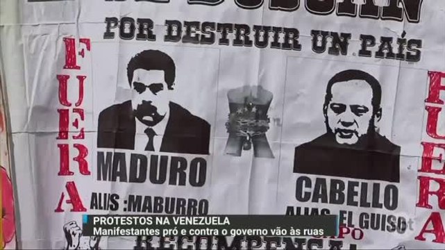 Manifestantes pró e contra o governo vão às ruas da Venezuela