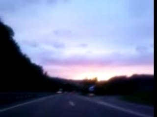 Lugano 2007 - Autoroute Coucher de soleil à Moret retour 2