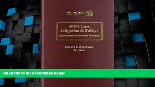 Big Deals  WTO Law, Litigation   Policy Sourcebook of Internet Material  Full Read Most Wanted