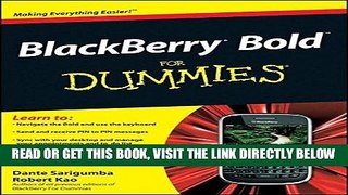 [Free Read] BlackBerry Bold For Dummies Free Online