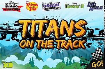 Titans on the Track! Disney Monster Truck Game - Phineas and Ferb, Crash and Bernstein, Lab Rats!