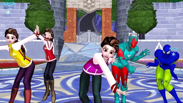 Frozen Finger Family | Spiderman Ironman Hokey Pokey Dance Children Rhymes | Hickory Dickory Dock
