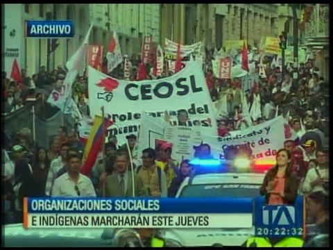 Organizaciones sociales e indígenas anuncian nueva marcha