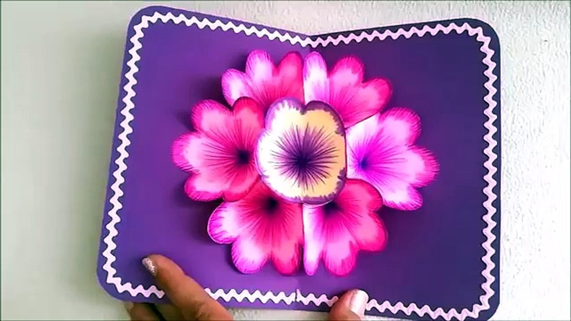 Diy 3d Flower Pop Up Card Video Dailymotion