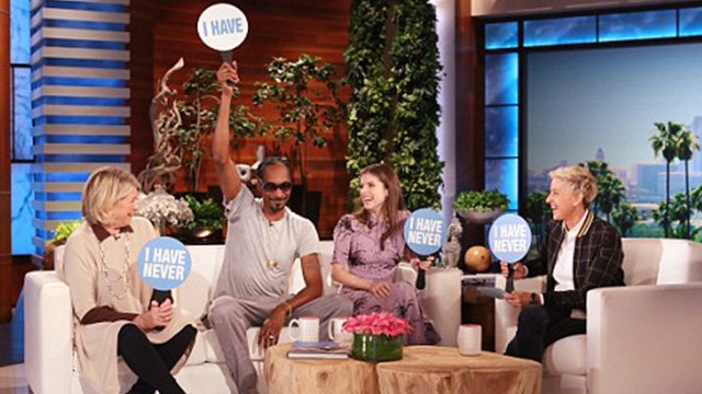 Martha Stewart, Snoop Dogg and Anna Kendrick Plays 'Never Have I Ever' on 'Ellen'
