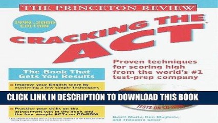 Read Now Princeton Review: Cracking the ACT with Sample Tests on CD-ROM, 1999-2000 Edition (Book