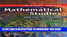 Read Now Mathematical Studies for the IB Diploma: Study Guide (International Baccalaureate)