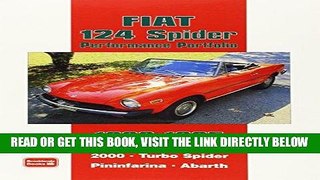 [FREE] EBOOK Fiat 124 Spider Performance Portfolio 1966-1985 BEST COLLECTION