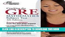 Read Now Cracking the GRE Math Subject Test (4th, 11) by Review, Princeton [Paperback (2010)]
