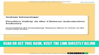 [READ] EBOOK Product Safety in the Chinese Automotive Industry (German Edition) ONLINE COLLECTION