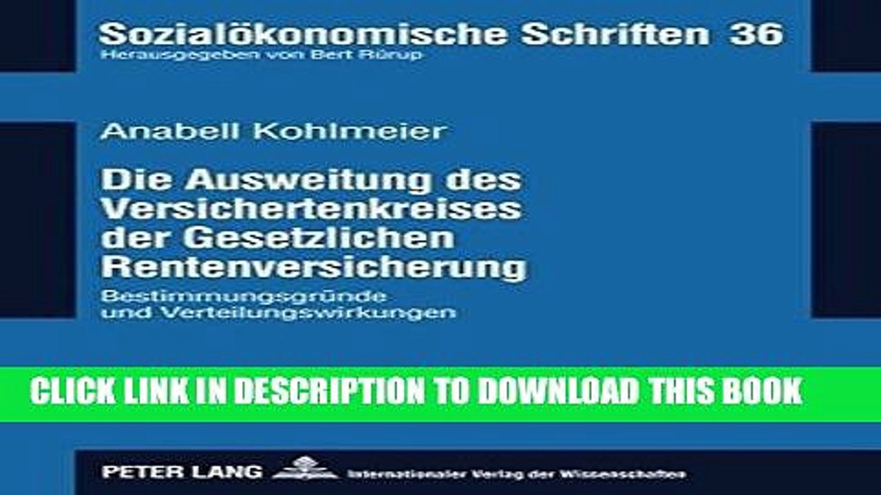 [PDF] Die Ausweitung des Versichertenkreises der Gesetzlichen Rentenversicherung:
