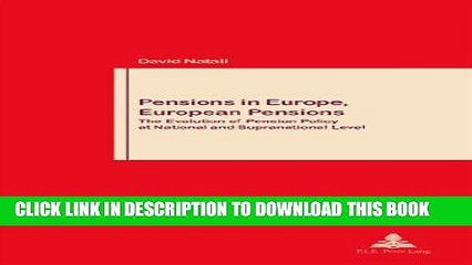 [PDF] Pensions in Europe, European Pensions: The Evolution of Pension Policy at National and