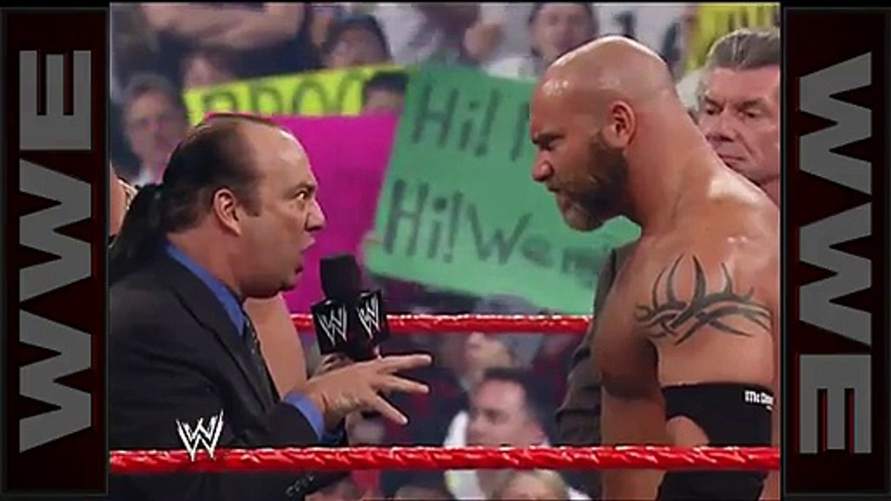 Goldberg accidently spears Stone Cold after brutally spearing Heyman Raw