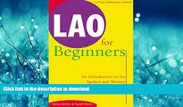 FAVORITE BOOK  Lao for Beginners: An Introduction to the Written and Spoken Language of Laos