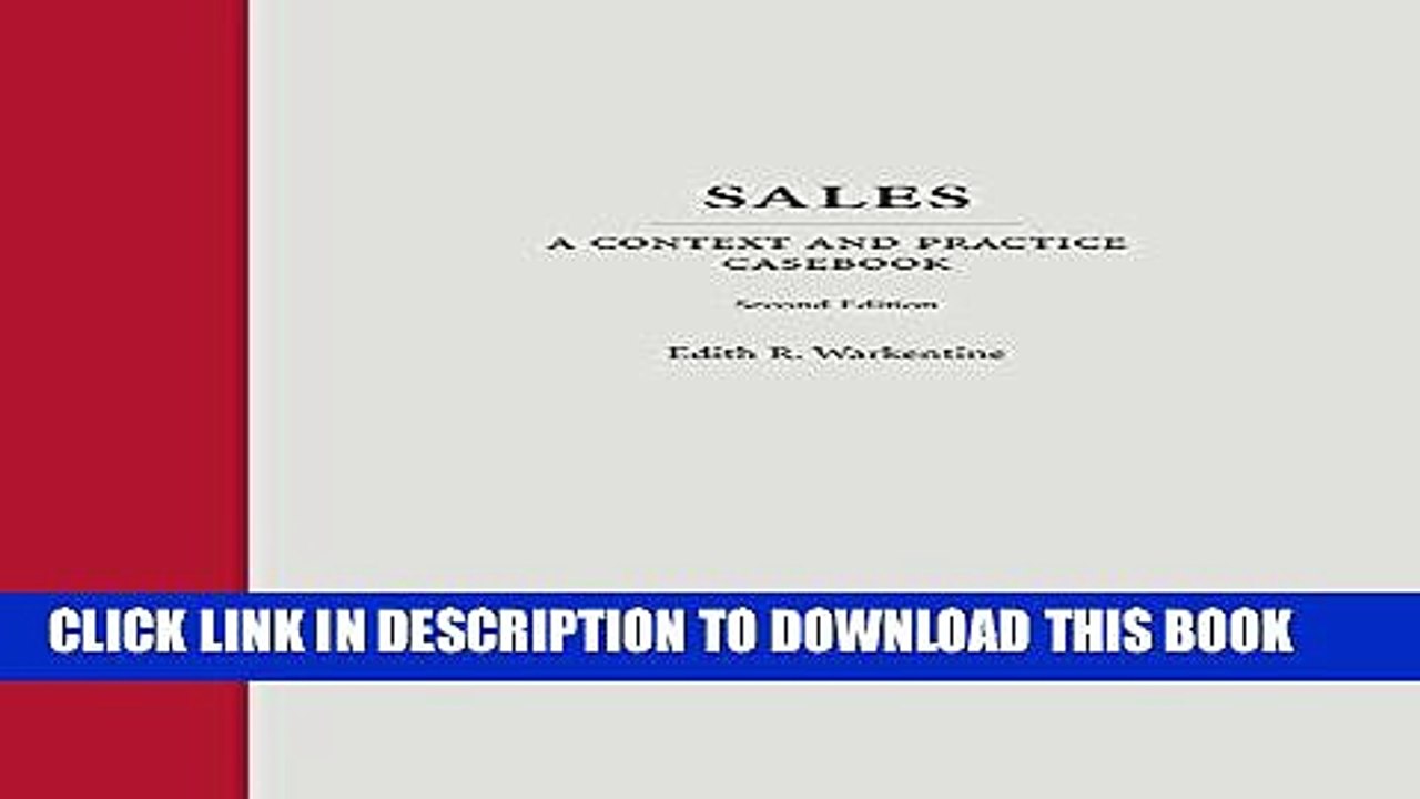 [PDF] Sales, Second Edition (Context and Practice) Full Online