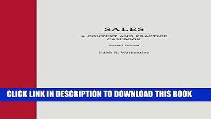 [PDF] Sales, Second Edition (Context and Practice) Full Online
