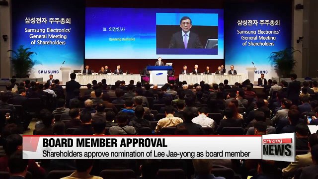 Samsung shareholders approve nomination of heir apparant as board member
