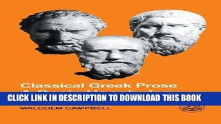 [Free Read] Classical Greek Prose Free Online