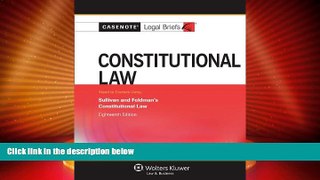 Big Deals  Casenote Legal Briefs: Constitutional Law, Keyed to Sullivan and Feldman, Eighteenth