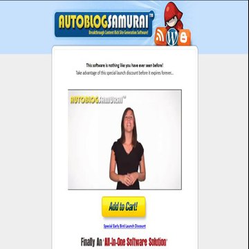 Auto Blog Samurai - 3in1 Niche Blog Creation Software Suite