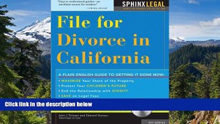 Must Have  How to File for Divorce in California (Legal Survival Guides)  READ Ebook Full Ebook