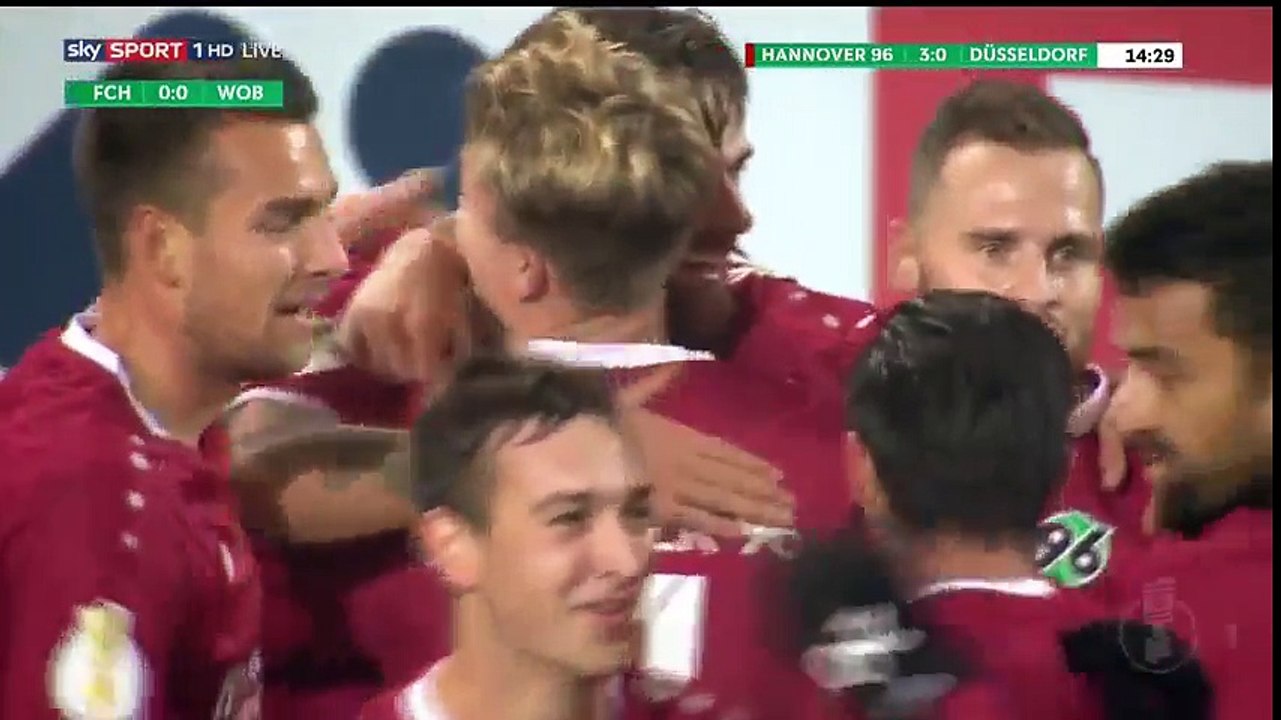 Hannover vs Fortuna Düsseldorf 6-1  All Goals and Highlights  DFB POKAL 2016