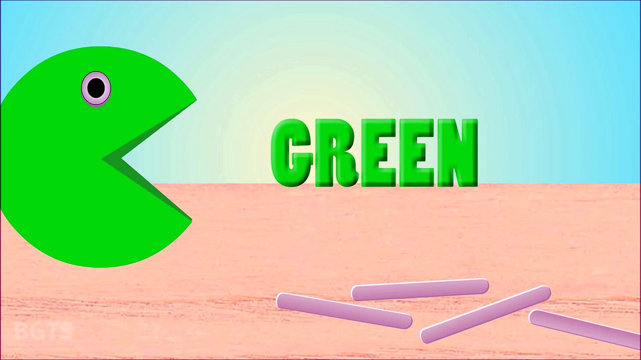 Learning Colors with Pacman Popsicle for Kids Children Toddlers - Fun Kids Videos to Learn Colours