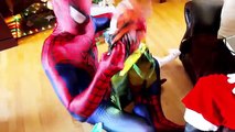 Spiderman vs Venom with Santa Claus! Real Life Superhero Movie!