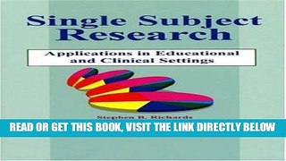 [Free Read] Single-Subject Research: Application in Educational and Clinical Settings Full Online