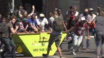 South Africa students protest against high tuition fees
