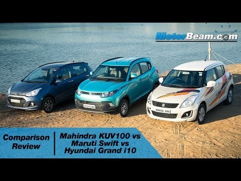 Mahindra KUV100 vs Maruti Swift vs Hyundai Grand i10 - Comparison Review | MotorBeam