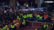 Violent scenes in stands as West Ham and Chelsea fans clash