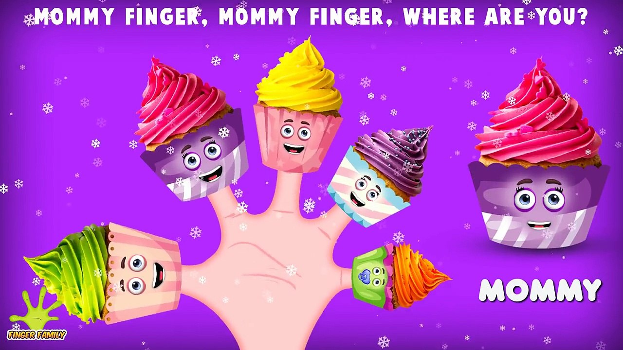 The Finger Family Cupcakes Family Nursery Rhyme | Cupcakes Finger Family Songs