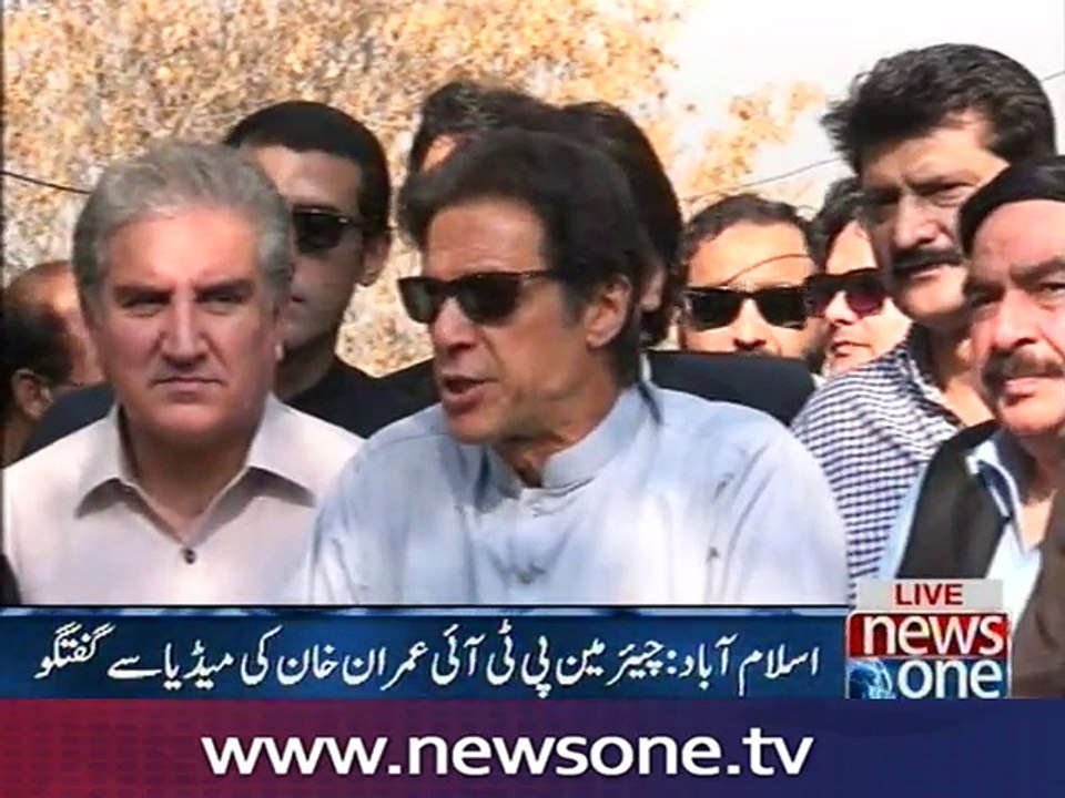 Imran Khan talks to Media