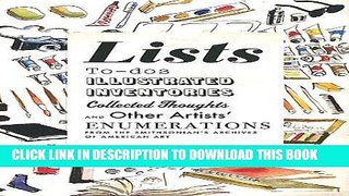 Best Seller Lists: To-dos, Illustrated Inventories, Collected Thoughts, and Other Artists