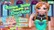 Disney princesses with Dora Elsa Anna Rapunzel Barbie Doctor Hair Problems Game online 2016 Play