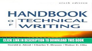 Ebook The Handbook of Technical Writing, Sixth Edition Free Read