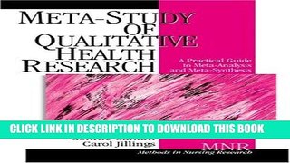 Best Seller Meta-Study of Qualitative Health Research: A Practical Guide to Meta-Analysis and