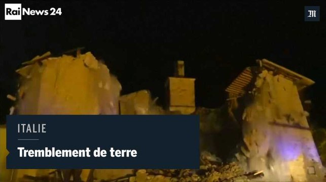 Tremblement de terre en Italie, effondrement d'une église